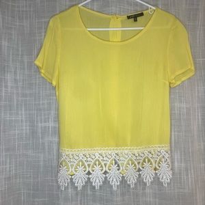BRAND NEW YELLOW TOP WITH LACE BOTTOM